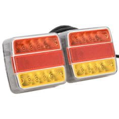 Greatstore Světla na přívěs 2 ks červená 10,5x7,5x10 cm 12V LED žárovky