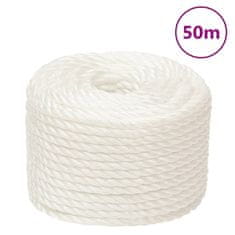 Greatstore Pracovní lano bílá 20 mm 50 m polypropylen