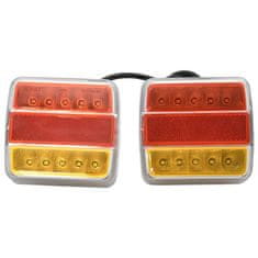 Greatstore Světla na přívěs 2 ks červená 10,5x7,5x10 cm 12V LED žárovky