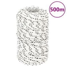 Greatstore Splétané lodní lano bílé 2 mm x 500 m polyester