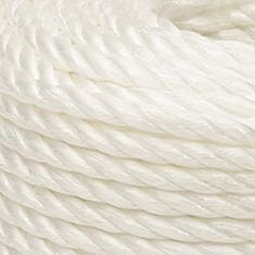 Greatstore Pracovní lano bílá 12 mm 25 m polypropylen