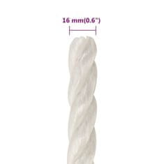 Greatstore Pracovní lano bílá 16 mm 25 m polypropylen