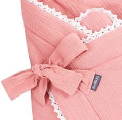 Bellochi Muslin Pink / Zavinovací Přikrývka Mušelínově růžová