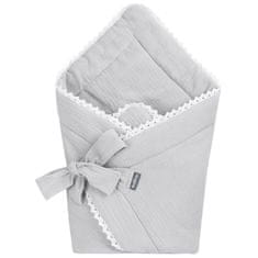 Bellochi Muslin Grey / Zavinovací Přikrývka Mušelínově šedá