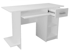 CASARREDO Pracovní stůl VIBER 1D1S bílá pravý