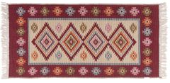 My Best Home Kusový oboustranný vzorovaný koberec KILIM - ROMBY vínová 80x150 cm Multidecor