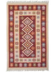 My Best Home Kusový oboustranný vzorovaný koberec KILIM - ROMBY vínová 80x150 cm Multidecor