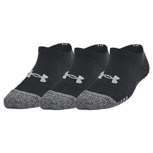 Under Armour UA Heatgear 3pk No Show Yth-BLK, UA Heatgear 3pk No Show Yth-BLK | 1375584-001 | SM