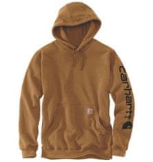 Carhartt Mikina Carhartt Midweight Signature Sleeve Logo s kapucí CARHARTT BROWN - L