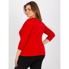 RELEVANCE Dámská halenka plus size s potiskem GABRIELE červená RV-BZ-8472.97_393529 Univerzální