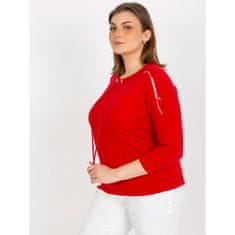 RELEVANCE Dámská halenka s potiskem plus size KARRIE červená RV-BZ-8459.10X_393432 Univerzální