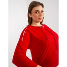 RELEVANCE Dámská halenka s potiskem plus size KARRIE červená RV-BZ-8459.10X_393432 Univerzální