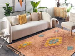 Beliani Bavlněný koberec 140 x 200 cm oranžový IGDIR