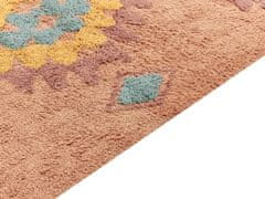 Beliani Bavlněný koberec 140 x 200 cm oranžový IGDIR