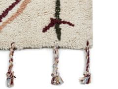 Beliani Bavlněný koberec 80 x 150 cm béžový CORUM