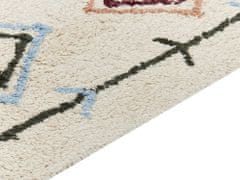 Beliani Bavlněný koberec 80 x 150 cm béžový CORUM