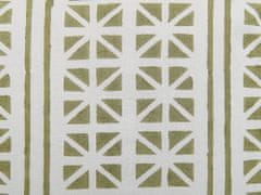 Beliani Bavlněný polštář 45 x 45 cm zelený/bílý SYRINGA