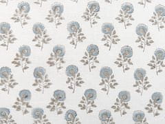 Beliani Bavlněný polštář s květinovým vzorem 45 x 45 cm bílý/modrý PALLIDA