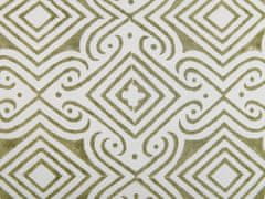 Beliani Bavlněný polštář orientální vzor 45 x 45 cm zelený/ bílý LARICS