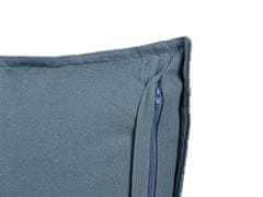 Beliani Sametový polštář 45 x 45 cm tmavě modrý SESELI