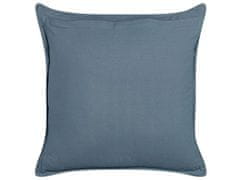 Beliani Sametový polštář 45 x 45 cm tmavě modrý SESELI