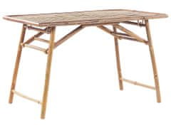 Beliani Zahradní bambusový stůl přírodní TRISCINA