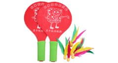 Merco Multipack 4ks Battledore dřevěné pálky na badminton červená