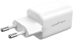 RhinoTech MINI Dual 33W nabíjecí adaptér USB-C + USB-A RTACC320, bílá