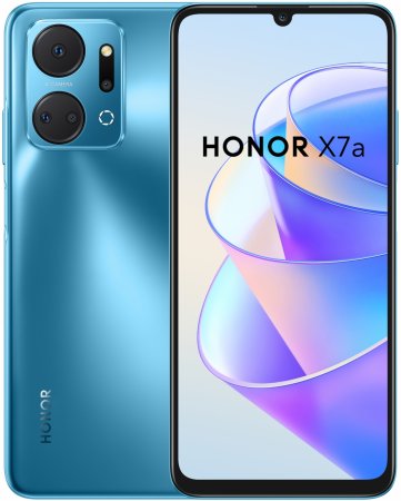 Honor X7a, výkonný chytrý telefon, 4GB RAM MediaTek Helio G37 rychnlonabíjení vysoké rozlišení displeje HDR LTE připojení Wi-Fi GPS IPS LCD displej, 4K videa, čtyřnásobný fotoaparát ultraširokoúhlý, vysoké rozlišení, výkonný chytrý telefon OS Android 12 tenké tělo nízká hmotnost lehký ultratenký telefon ultraširokoúhlý objektiv makro hloubkový objektiv širokoúhlá kamera 90Hz obnovovací frekvence HD+ rozlišení velký displej telefon se 3.5mm jack