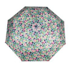 Perletti Dámský skládací deštník manuální "Květiny abstraktní malba", fialová