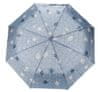 Perletti Dámský skládací deštník manuální "listy", modrá