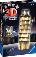 Ravensburger RAVENSBURGER Svítící 3D puzzle Noční edice Šikmá věž v Pise 216 dílků