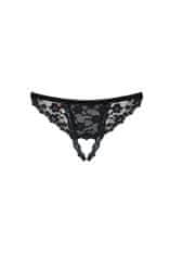 Obsessive Erotická tanga Letica crotchless thong - OBSESSIVE černá L/XL