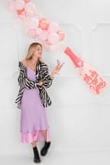 PartyDeco Fóliový balónek supershape Šampaňské růžové 38x97cm