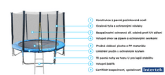 Goodjump GoodJump 3UPE trampolína 244 cm s ochrannou sítí + žebřík + krycí plachta