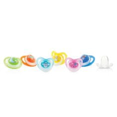 Nuby Silikonový ortodontický masážní dudlík 0-6m svítící