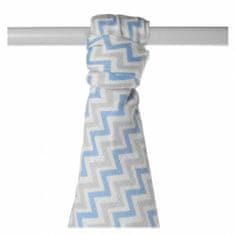 XKKO BMB Bambusová osuška 90x100 Scandinavian Baby Blue Chevron