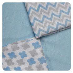 XKKO Bambusové ubrousky 30x30 Scandinavian Baby Blue MIX (9ks)