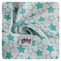 XKKO BMB Bambusová osuška 90x100 Little Stars Turquoise