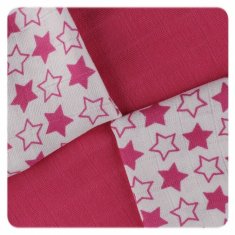 XKKO Bambusové ubrousky 30x30 - Little Stars Magenta Mix (9ks)