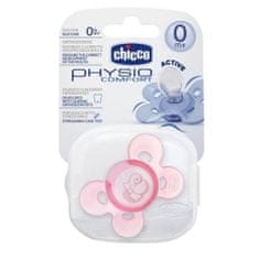 Chicco PHYSIO COMFORT silikonový dudlík, růžový, 0m +