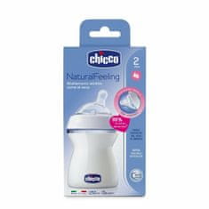 Chicco Natural Feeling dětská kojenecká láhev bílá 250ml, od 2m +