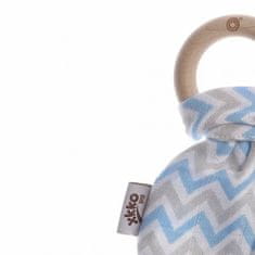 XKKO Kousátko BMB Lístky - Chevron Baby Blue