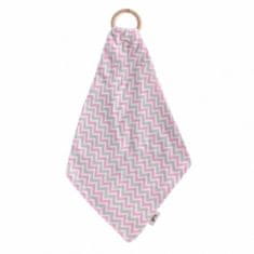 XKKO Kousátko BMB s plenkou - Chevron Baby Pink