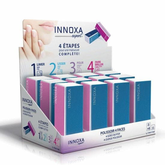 Innoxa VM-N99A, čtyřstranná leštička na nehty, 9x3,6x2,9cm, 12ks v displeji