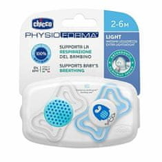 Chicco Physio Forma Light uklidňující dudlíky, 2ks, modrá, 2-6m