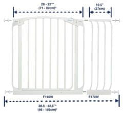 Dreambaby Bezpečnostní zábrana Chelsea (šířka 71-80cm, výška 75cm), bílá