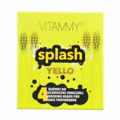 Vitammy SPLASH, Náhradní násady na zubní kartáčky SPLASH, žlutá/yellow/, 4ks
