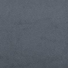 Petromila 2místná pohovka tmavě šedá 140 cm samet
