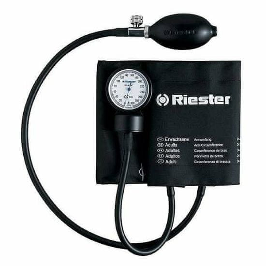 Novama RIESTER EXACTA 1350-105, Lékařský hodinkový tlakoměr s manžetou s háčky 24 - 32cm